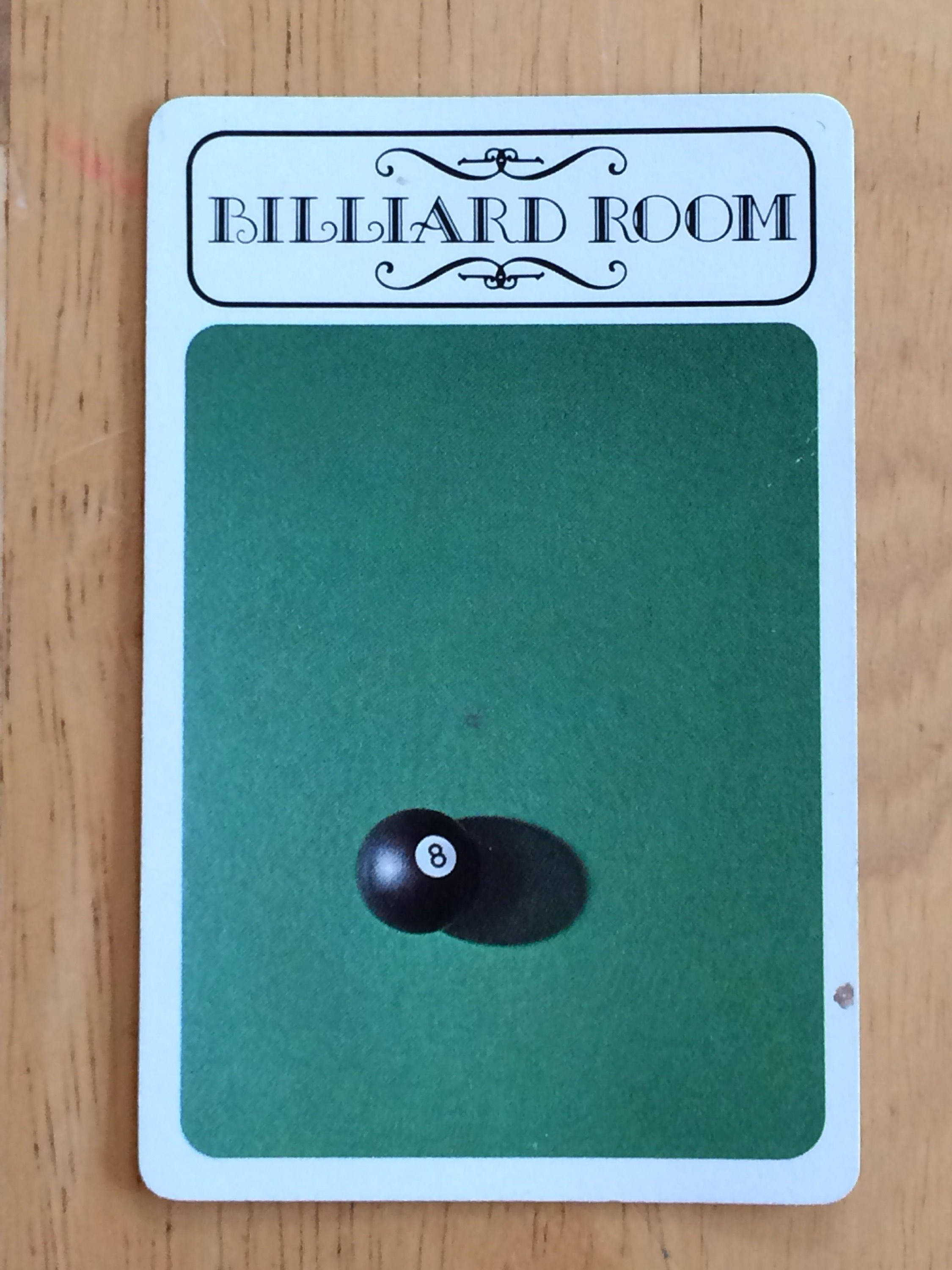 5 Billiard Room Cards Room Card Clue upcycle material Etsy