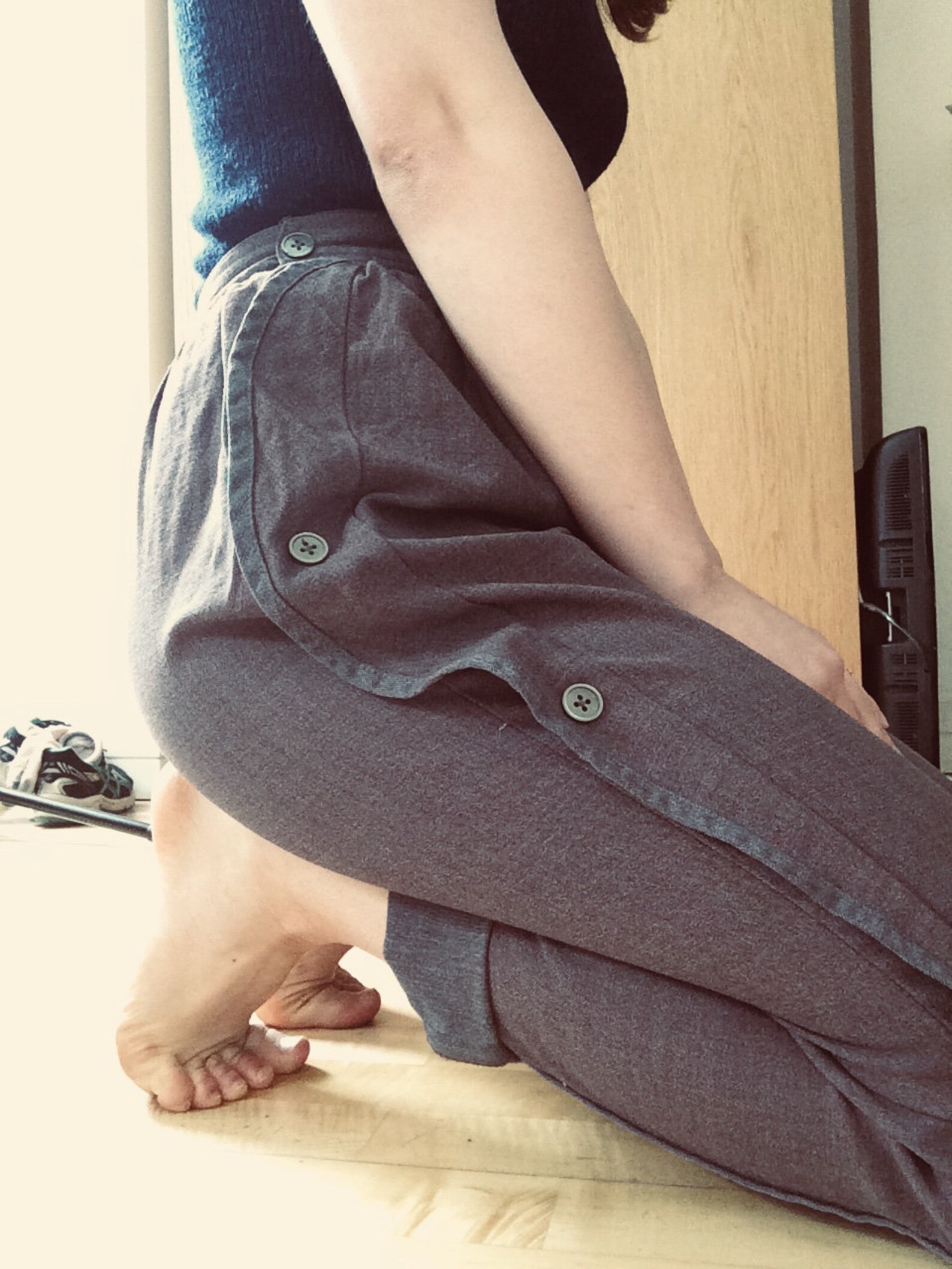 high waisted tapered pants