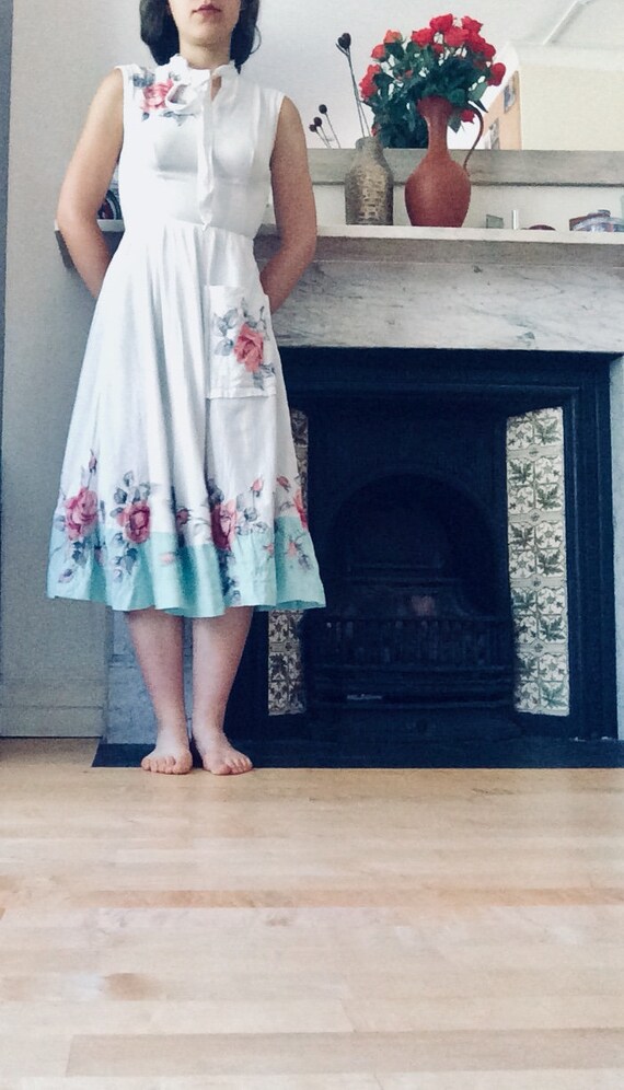 1950’s Rose Print Dress | Custom Made