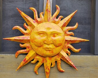 Sun Face Art Etsy