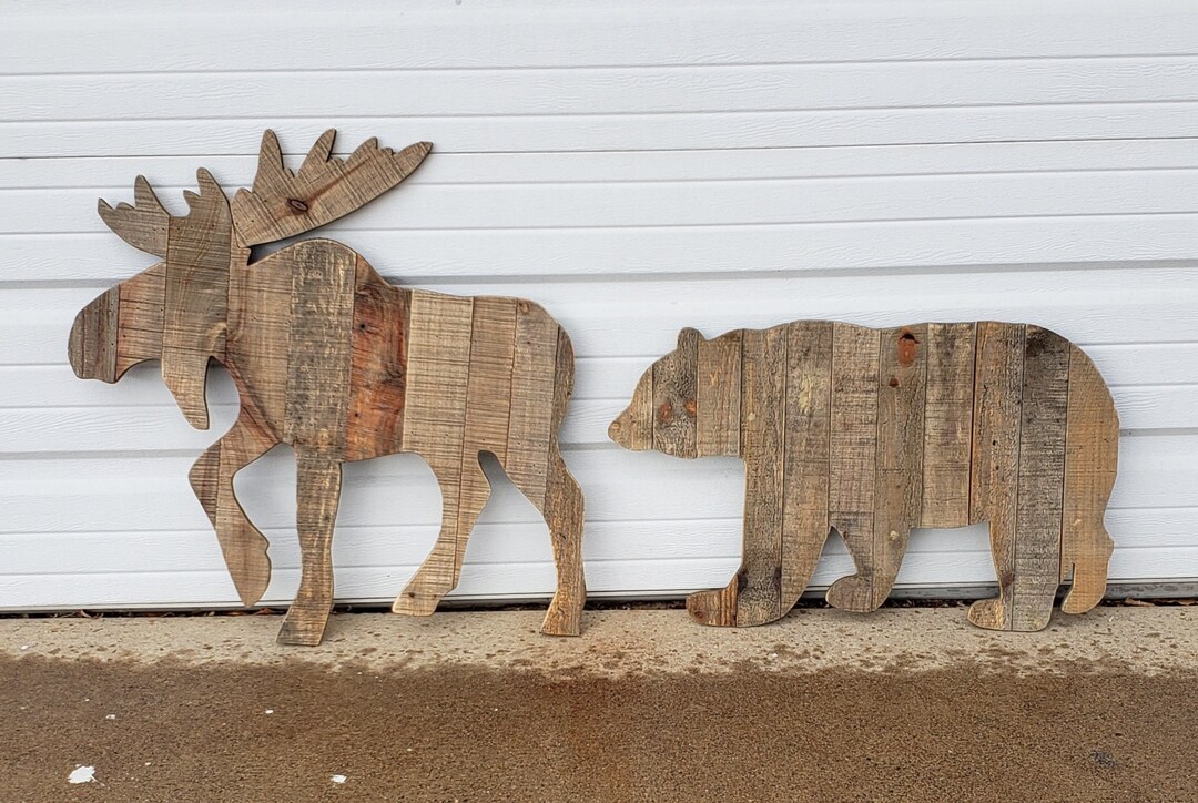 Reclaimed Wood Bear Wall Decor Bear Wall Decor Bear Wall Art Moose Wall