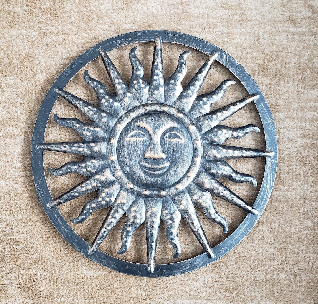 Metal Garden Decor Metal Sun Wall Art Indoor Outdoor Wall Art Metal Sun