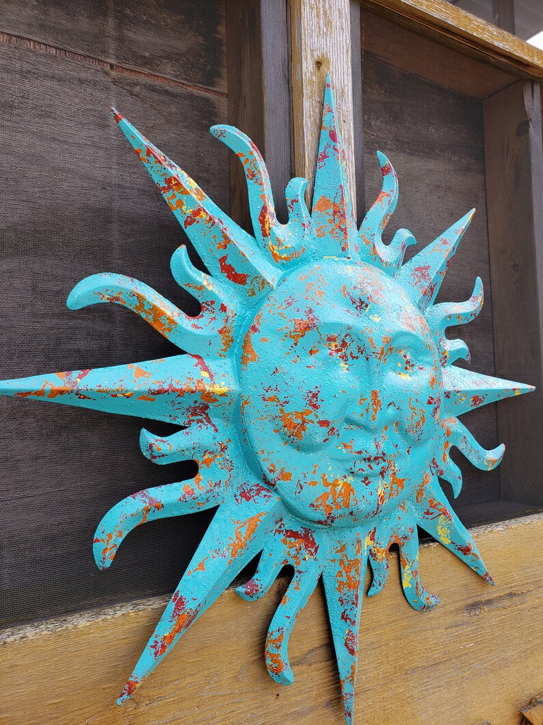 Sun Wall Decor/ Metal Garden Decor/ Metal Sun Wall Art/ Metal Etsy