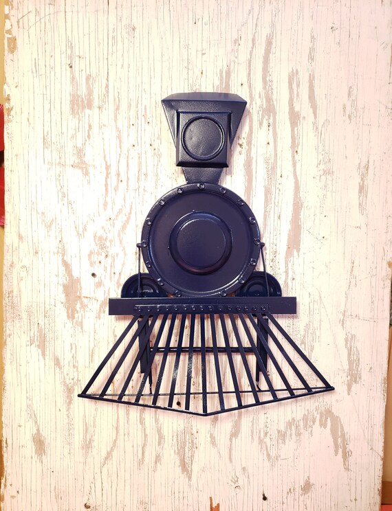 Large Train wall decor Metal Train Nursery Bedroom Wall Decor Etsy