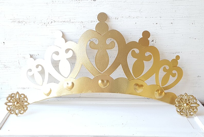 Huge Gold Crown with Tie Backs Nursery Wall Decor Crib Crown | Etsy