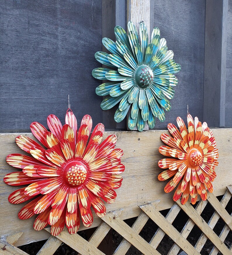 Metal Flower/ Metal Flower Wall Decor/ Large Metal Flower Wall Etsy