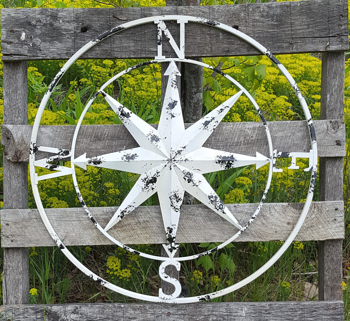 Metal Compass Wall Art 30 Nautical Decor Nautical | Etsy