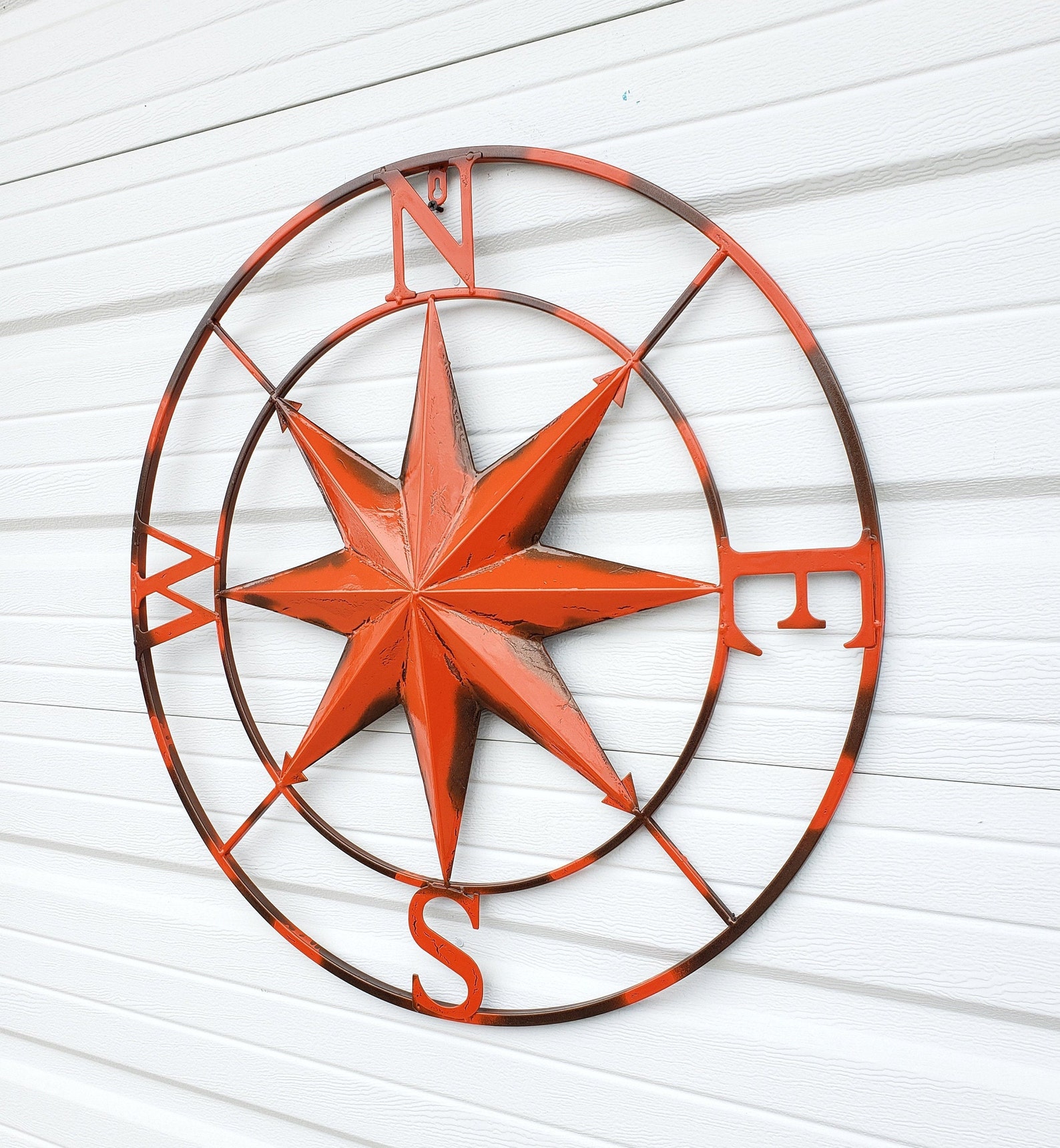 Large Compass Wall Decor Large Metal Compass Wall Art Etsy