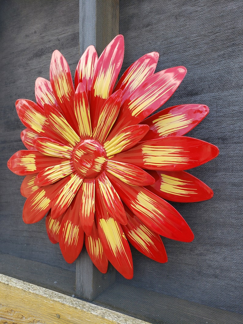 Large Metal Flower Wall Art/ Flower Wall Decor/ Garden Fence Etsy