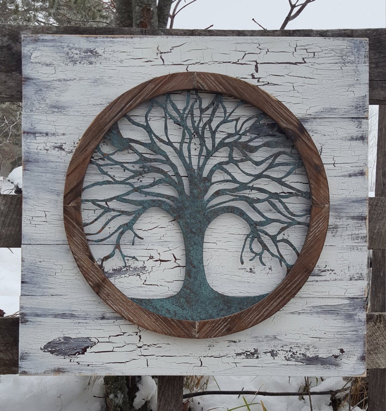 Reclaimed Wood Tree of Life Wall Art Metal Wall Art Metal - Etsy