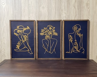 Female Body Metal Wall Art