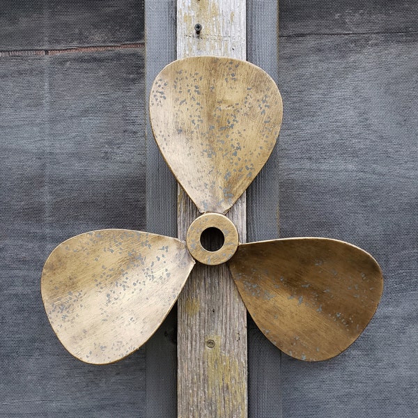 Rustic Metal Propeller Wall Decor Nautical Coastal Beach Metal Wall Art Boating Wall Hanging , Martha Stewart