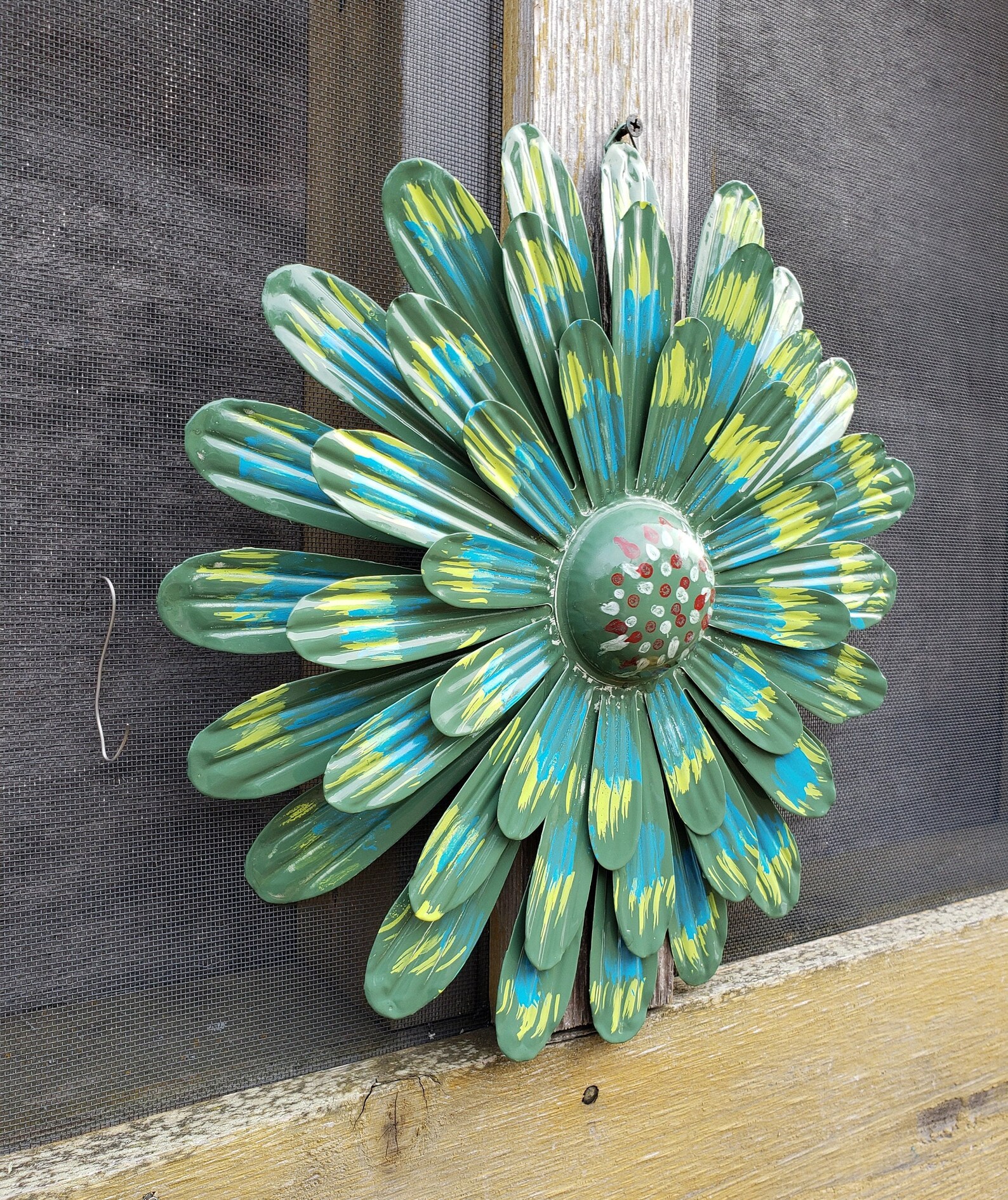 Metal wall Flowers Garden Wall Art/ Fence Flowers/ Outdoor Etsy
