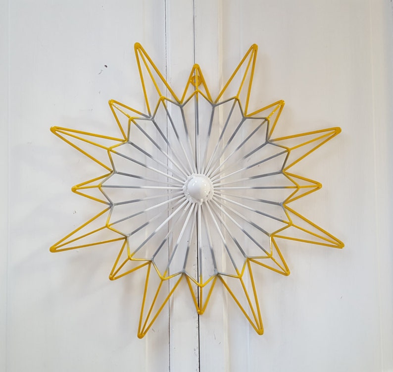 Star Wall Decor Metal Art Wrought Iron Geometric Flower
