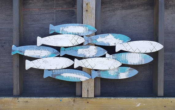 Fish Wall Decor/ Coastal Decor/ Metal Fish Decor/ Beach House Wall Art/  Galvanized Metal Wall Art/ Fish Wall Art / Nautical Wall Art -  Canada