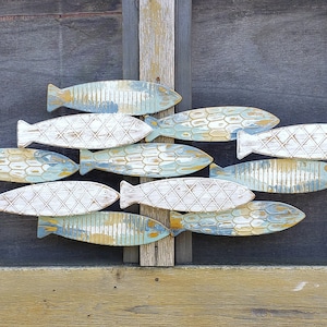 Fish Wall Decor/  Coastal Decor/  Metal Fish Decor/ Beach House Wall Art/ Galvanized Metal Wall Art/ Fish Wall Art / Nautical Wall art
