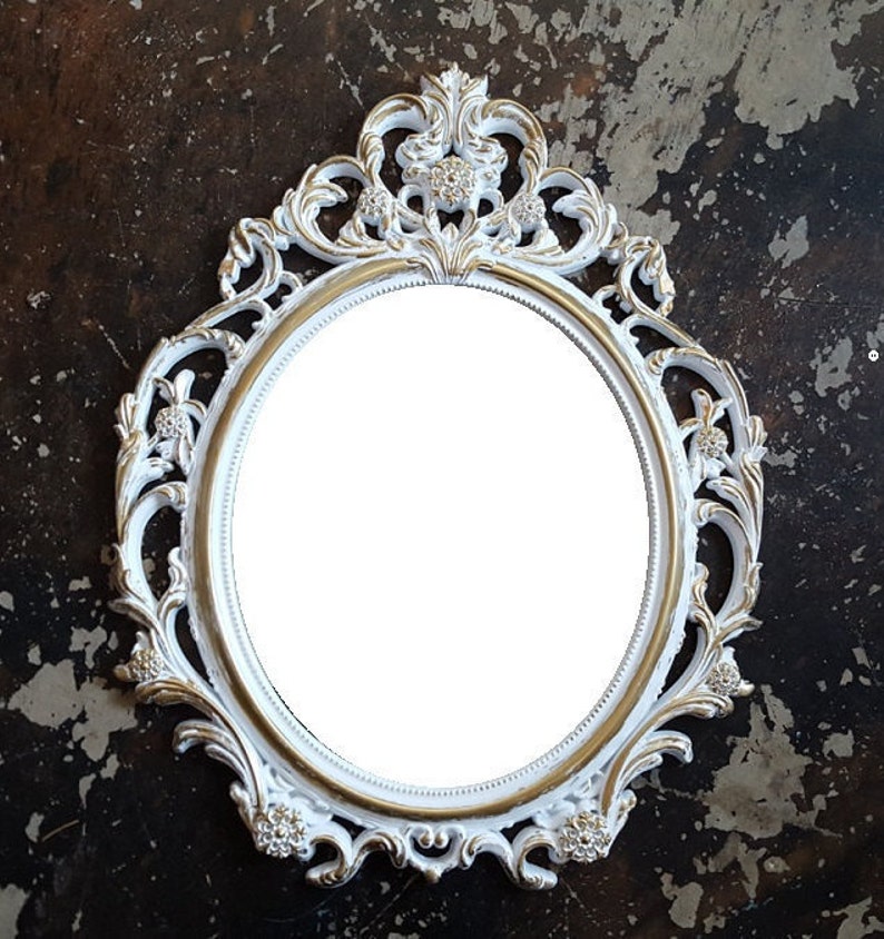 Free Shipping Large White Gold Wall Mirror/ Baroque Mirror/ Etsy
