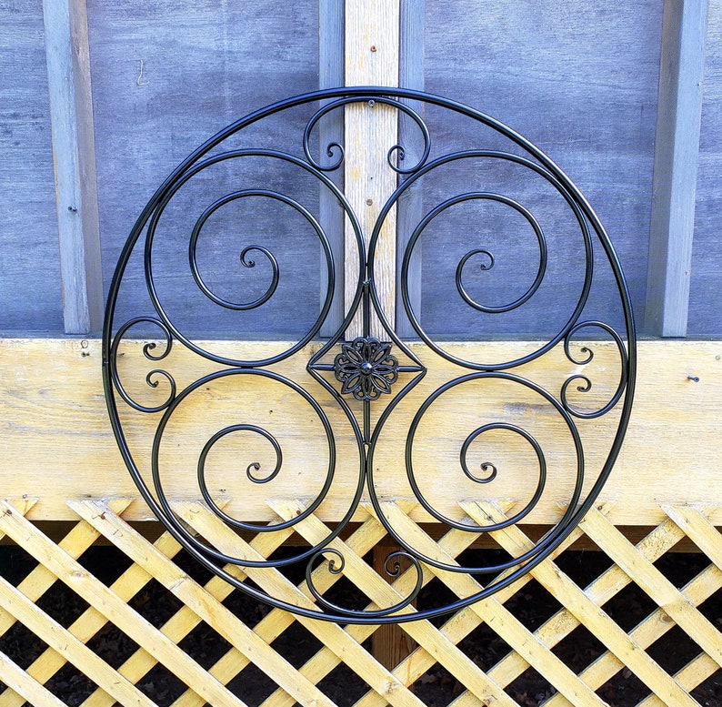 Large Metal Wall Art Black Decor Headboard Wrought Iron