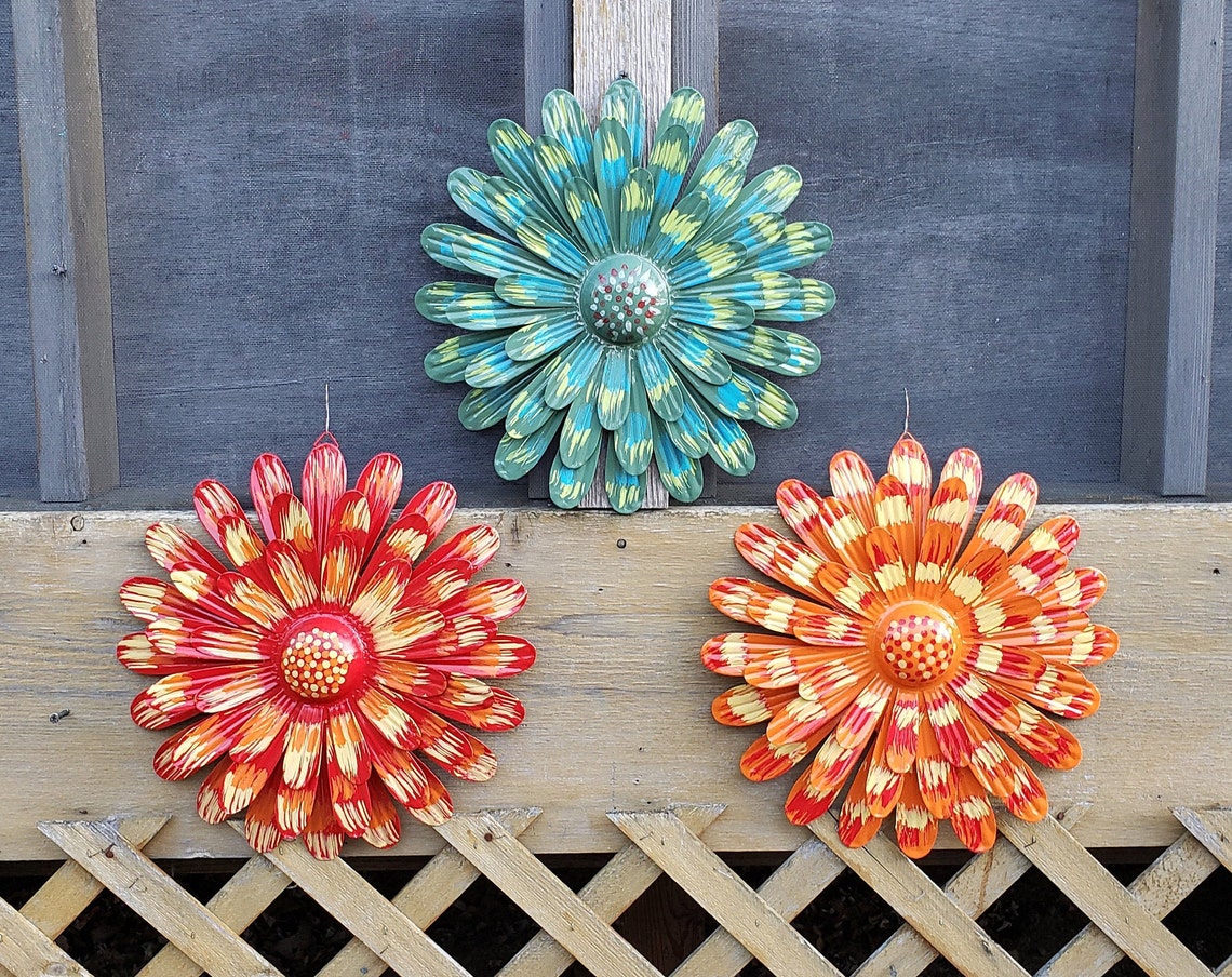 Metal Flower/ Metal Flower Wall Decor/ Large Metal Flower Wall Etsy