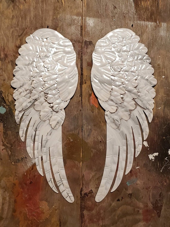 10-30x Real Feather White Angel Wings Shabby Chic Christmas Hanging Decoration 