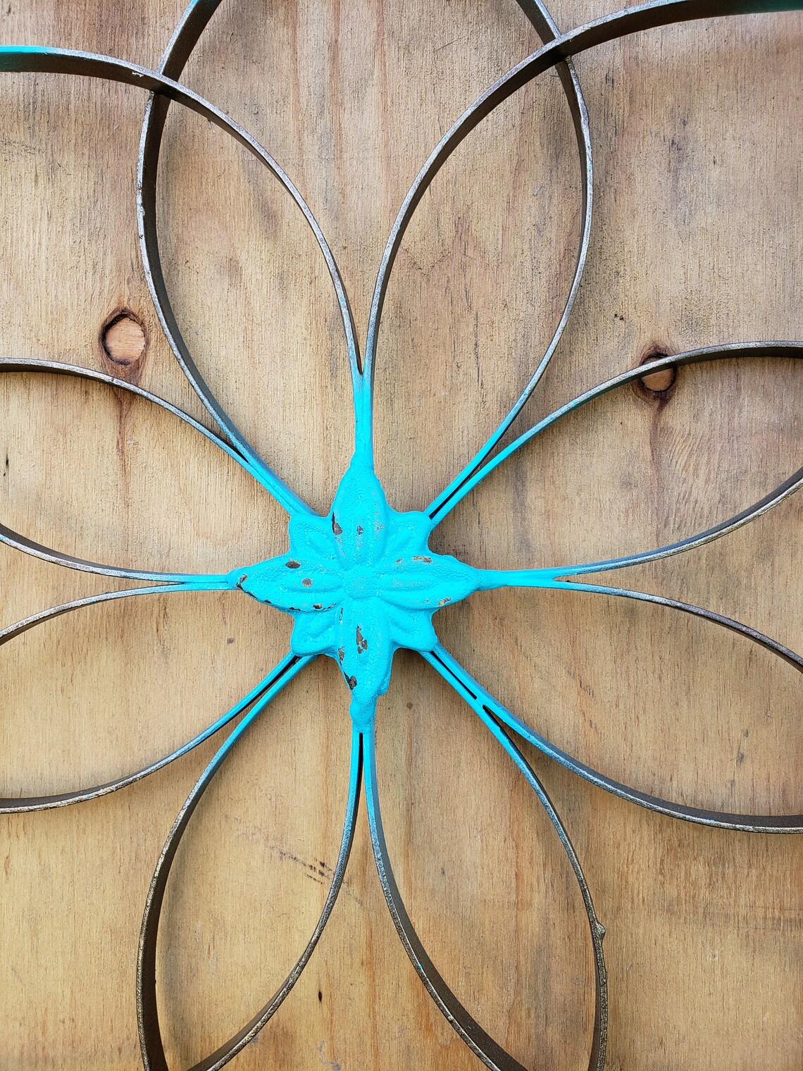 3 Metal Wall Flowers Wall Art Fence Flowers Wall Decor Metal Etsy