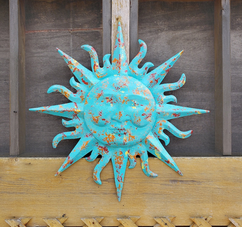 Sun Wall Decor/ Metal Garden Decor/ Metal Sun Wall Art/ Metal Etsy
