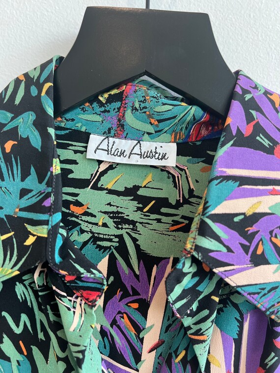 Vintage Alan Austin Beverly Hills Silk Blouse - image 3