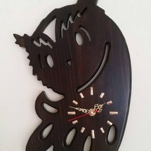 Animal Gift For boy or girl, Handmade wooden owl wall watch, Wall Decor, Wooden watch, Gift, animal motifs, carved wood Active