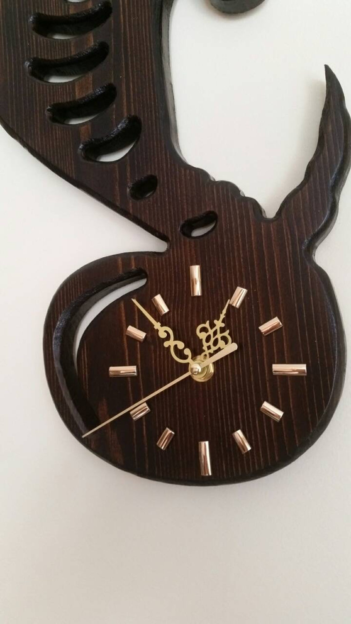 Cobra Snake Wall Clock, 15 Inch Wood Wall Clock Monogram, Snake Wood ...