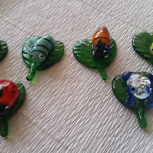 Set of 6 glass figurines