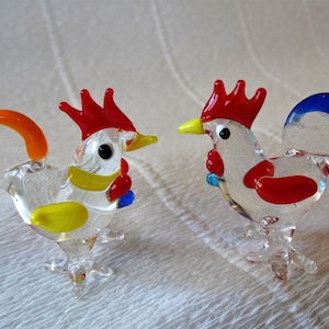 Easter cock,Glass rooster figurines, Glass rooster figurines