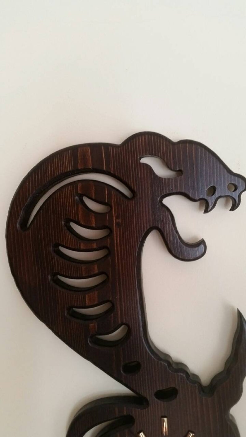 Cobra Snake Wall Clock 15 Inch Wood Wall Clock Monogram - Etsy