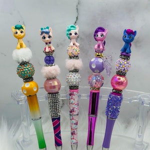 Pony Little Character Beaded Pen/Topper/Fun Pen/Custom Pens/Cute designs/Unique Gifts/Writing Supplies/Planner Accessories/Stationary item