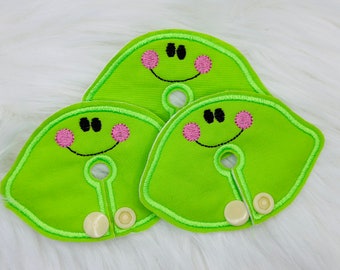 Lime G-Tube Pad/Medical Pad/G-Tube Covers/G-Tube Pad for Baby/Tubie Pad/Feeding Tube Pads/Buttons Feeding Tube/Embroidered G-Tube Pad