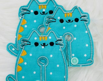 Cute Cat G-Tube Pad/Medical Pad/G-Tube Covers/G-Tube Pad for baby/Tubie Pad/Feeding Tube Pads/Buttons Feeding Tube/Embroidered G-Tube Pads