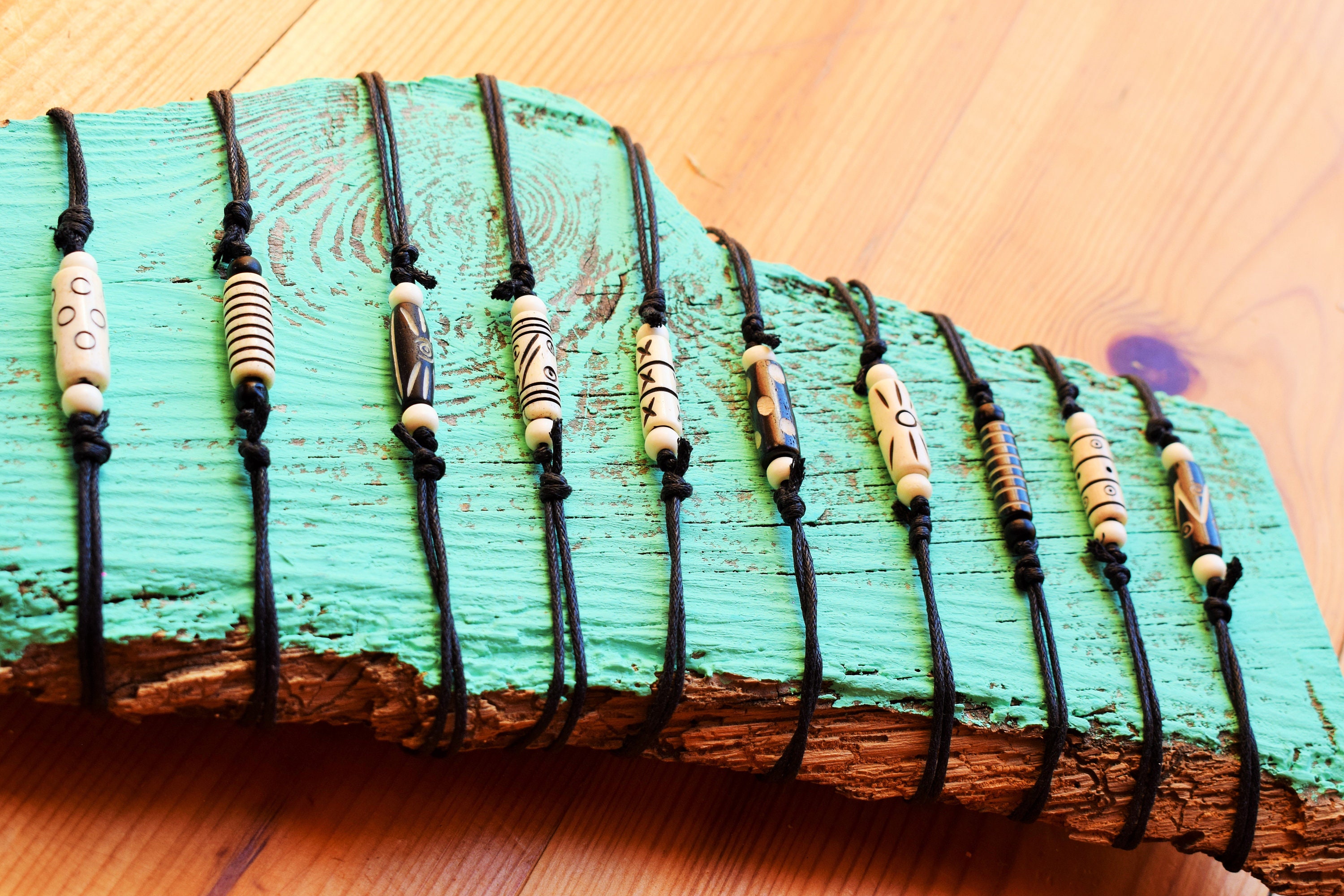 Natural Bone Hand Carving Necklace Maori Trbal Style Surfer Etsy