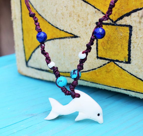 Natural Bone Hand-carved Necklace Maori Tribal Style Turquoise Lucky Symbol Waterproof Yak Bone For Men Teenager Unisex Festival Adjustable