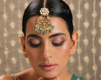 Bollywood Goldplated Women Forehead Maang Tikka Traditional Jewelry BMT1759A-PAR 