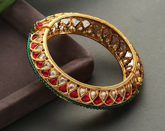 Ruby Red Polki Bangle/Polki Bangle/Indian Jewellery/Traditional Jewellery/Bangles