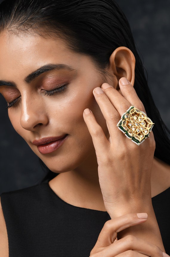 Square cocktail hotsell ring