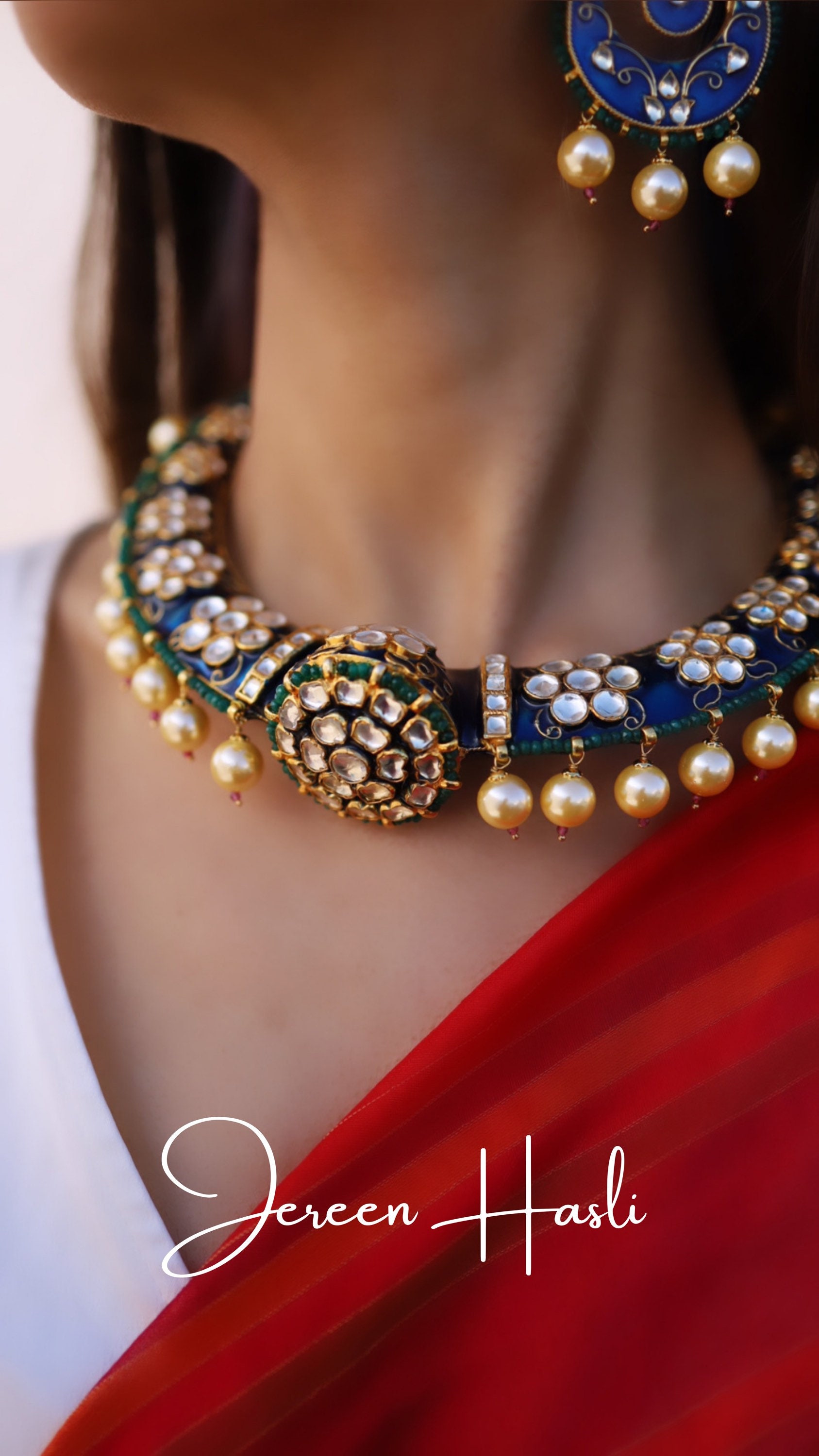 Kundan Polki Bridal Indian Hasli Choker 