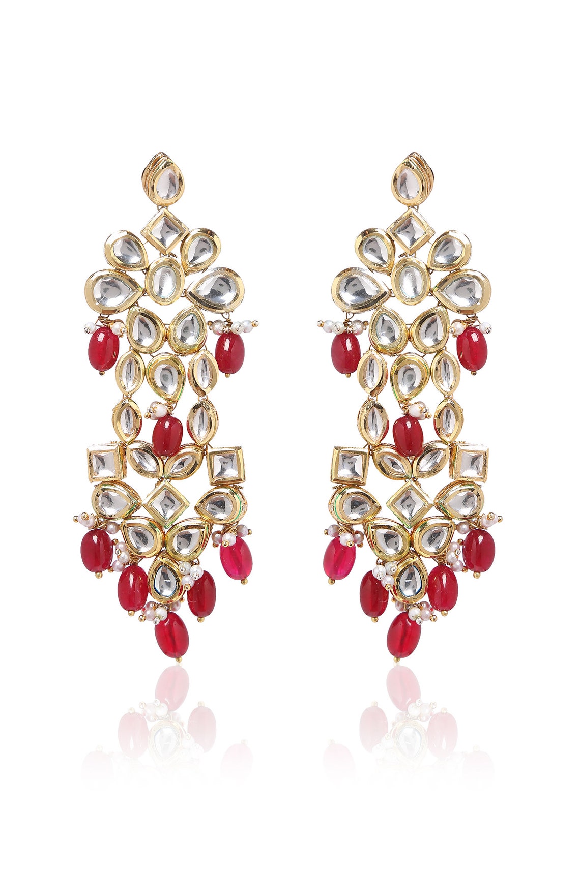 Gold Plated Kundan Earrings