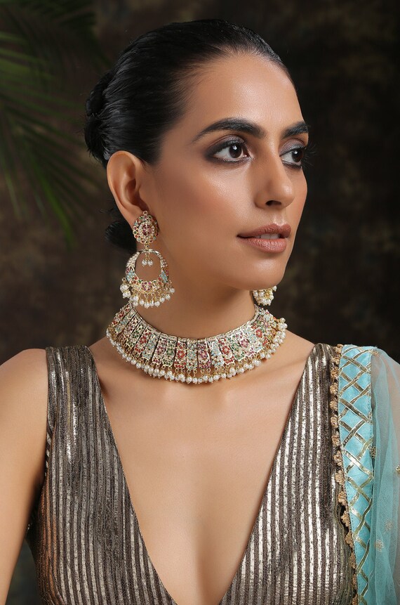 Jadau necklace set best sale
