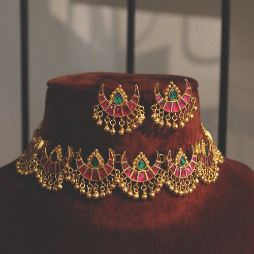 Delicate Gold Plated Kundan Polki 