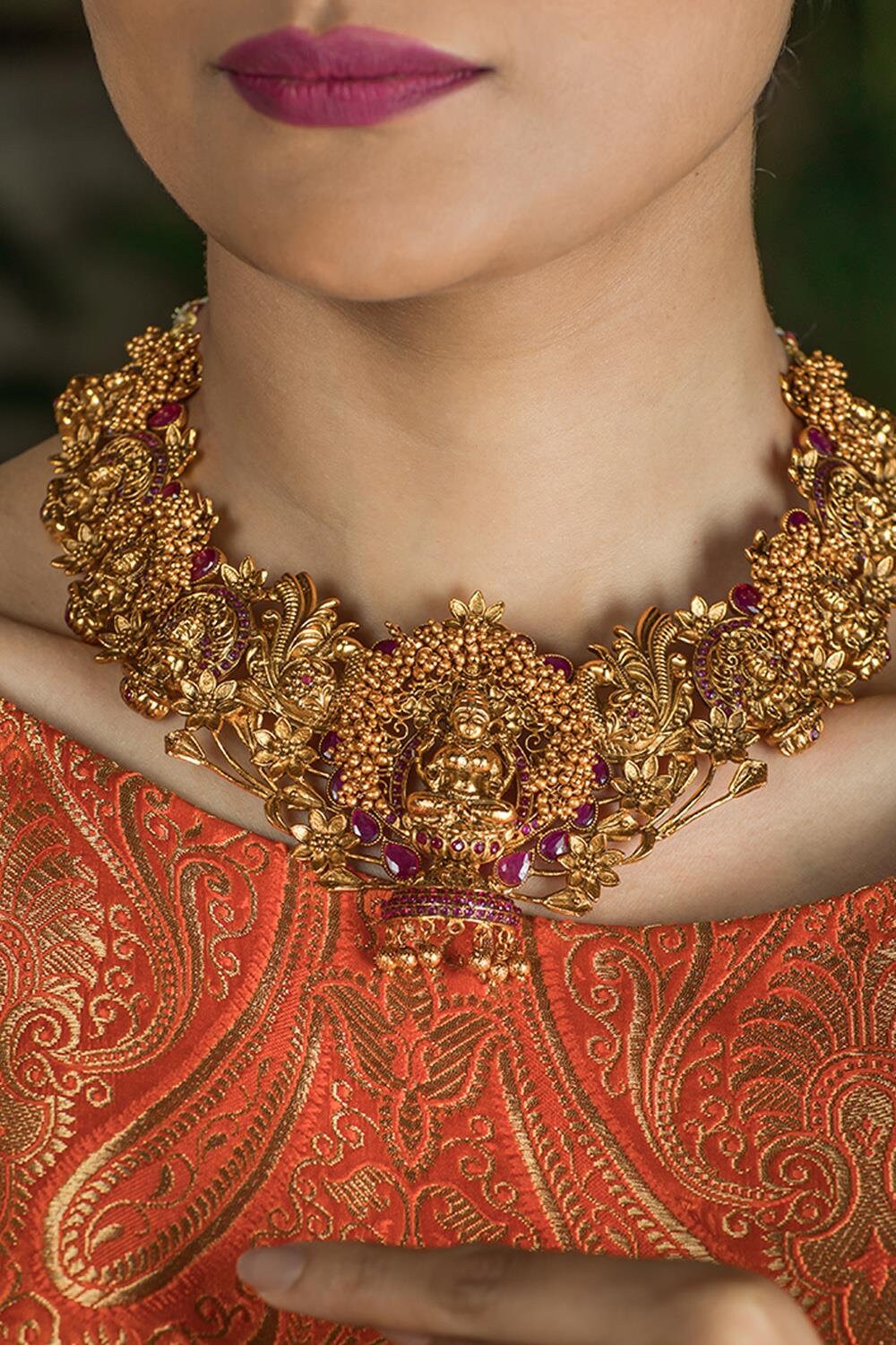 Gold Plated South Indian Lakshmi Temple 