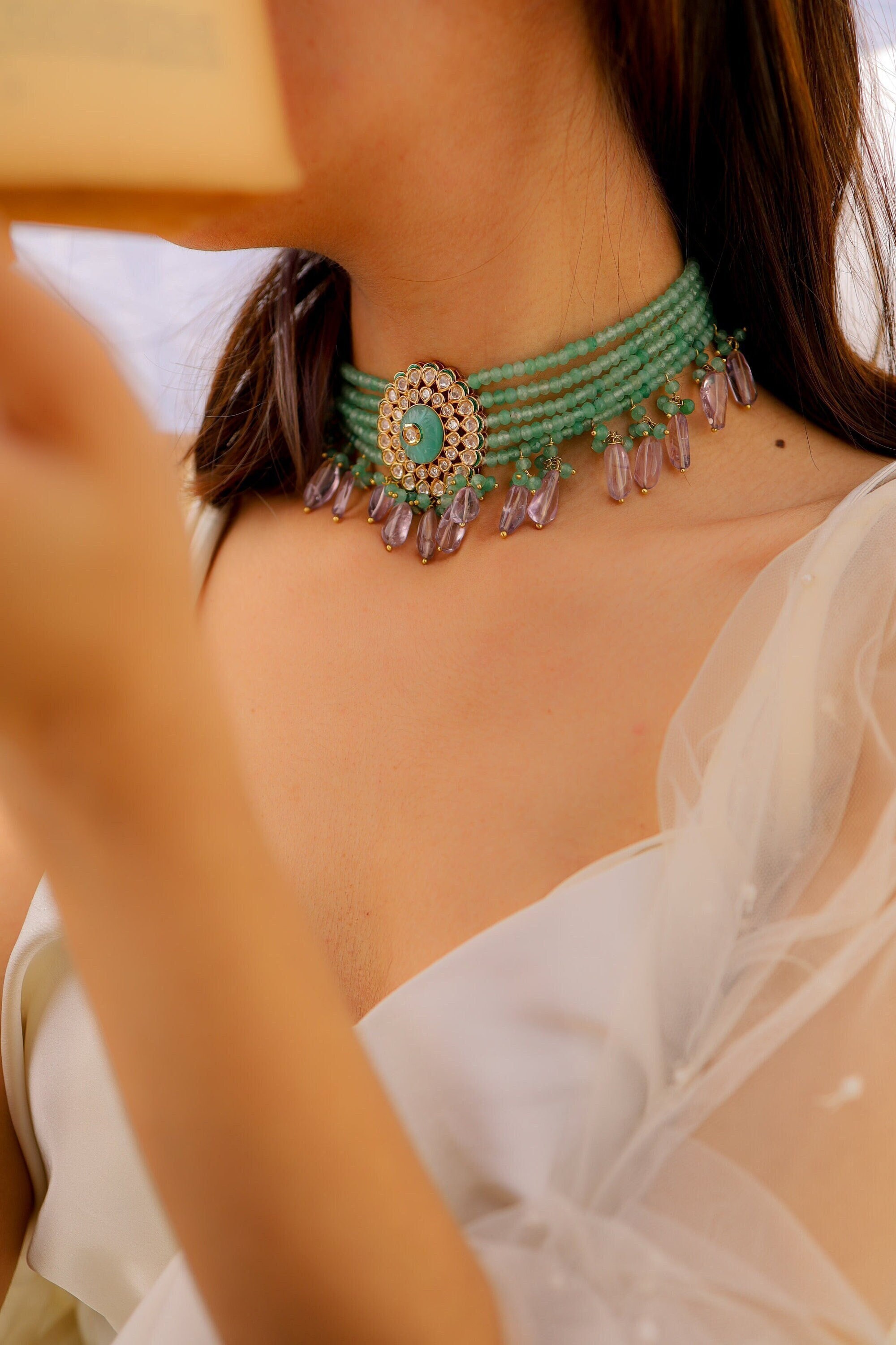 Gold Plated Kundan Choker Necklace 
