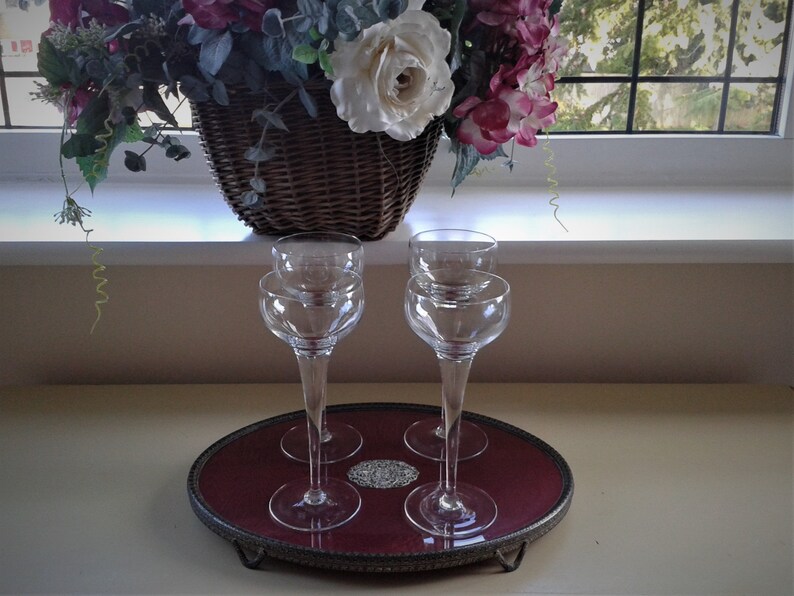 Vintage Oval Glass Dressing Table Tray Etsy