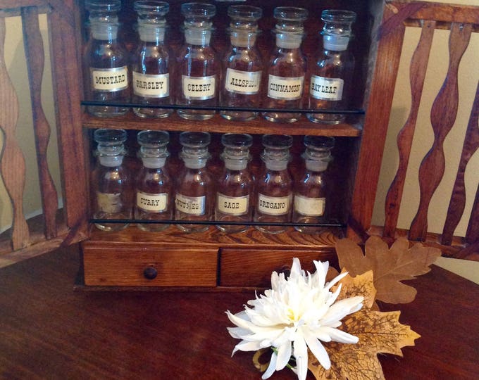 Vintage Spice / Herb Rack With Origional Jars Etsy