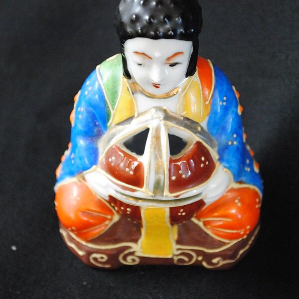 Occupied Japan Moriage Buddha Incense Burner