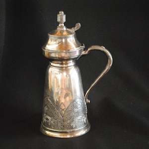 Antique Derby Silver Company Quadruple Plate Syrup Pitcher